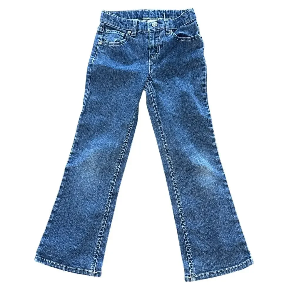 Sonoma Goods For Life Girls Bootcut Jeans, Medium Wash, Adjustable Waist, 6XREG